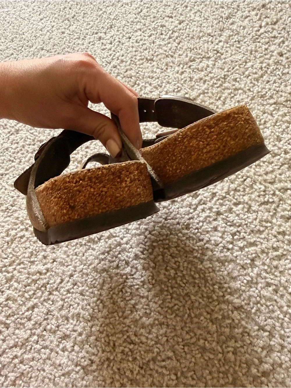 Birkenstock Suede Double Strap Sandals in Brown
